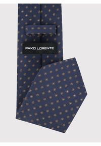 Pako Lorente - PAKO LORENTE – Granatowy krawat w mikrowzór. Kolor: niebieski. Materiał: poliester. Wzór: kwiaty #2