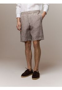 Reserved - Lniane szorty regular fit - wielobarwny. Materiał: len #1