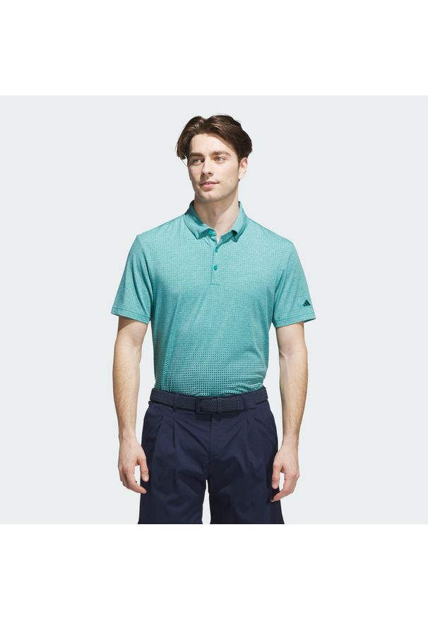 Adidas - Koszulka Go-to Rise Print Polo. Typ kołnierza: polo. Kolor: niebieski. Wzór: nadruk