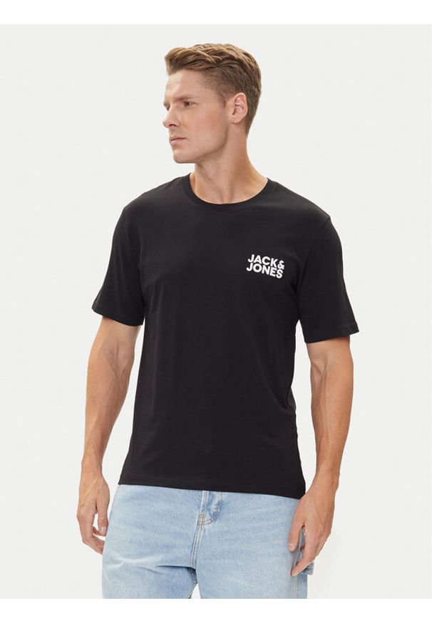 Jack & Jones Komplet t-shirtów Corp Logo 12191762 Czarny Slim Fit. Kolor: czarny. Materiał: bawełna