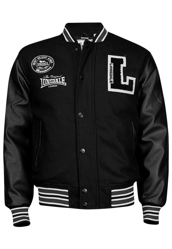 Kurtka puchowa przez cały sezon Lonsdale Oxford. Kolor: czarny. Materiał: puch. Sport: turystyka piesza