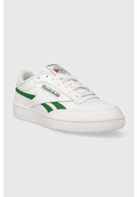 Reebok sneakersy skórzane kolor biały. Zapięcie: sznurówki. Kolor: biały. Materiał: skóra #5