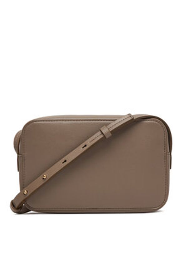 Calvin Klein Torebka Foil Logo Elongated Camera Bag LV04F3276G Beżowy. Kolor: beżowy. Materiał: skórzane