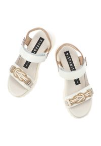 Sandały damskie Hispanitas, cholewka ze skóry naturalnej sportowa forma z regulowanymi paskami odkryta konstrukcja stabilna podeszwa zapewniająca wyg. Okazja: na co dzień. Zapięcie: pasek. Kolor: biały. Materiał: skóra. Styl: sportowy #8