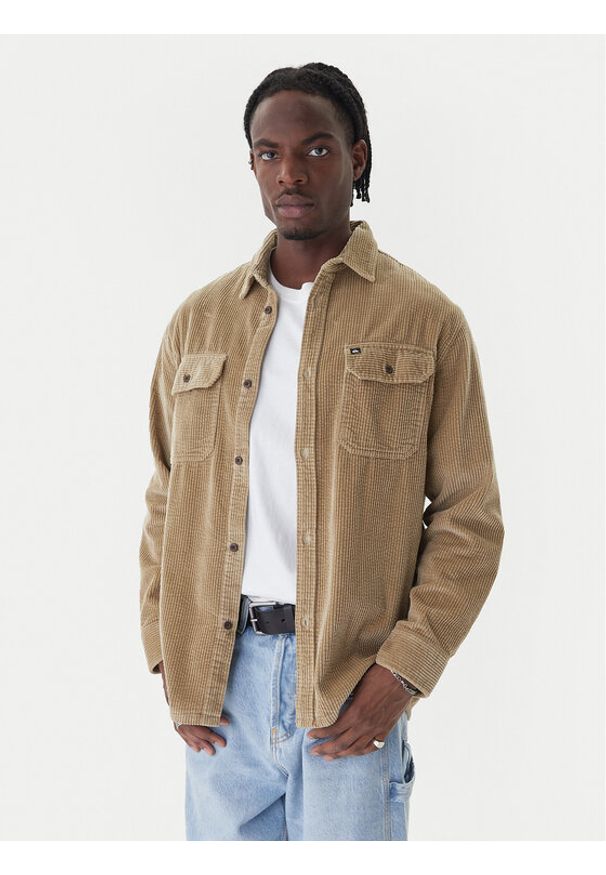 Quiksilver Koszula Venture Cold EQYWT04646 Beżowy Comfort Fit. Kolor: beżowy. Materiał: bawełna