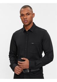Calvin Klein Koszula K10K110858 Czarny Slim Fit. Kolor: czarny. Materiał: bawełna #1