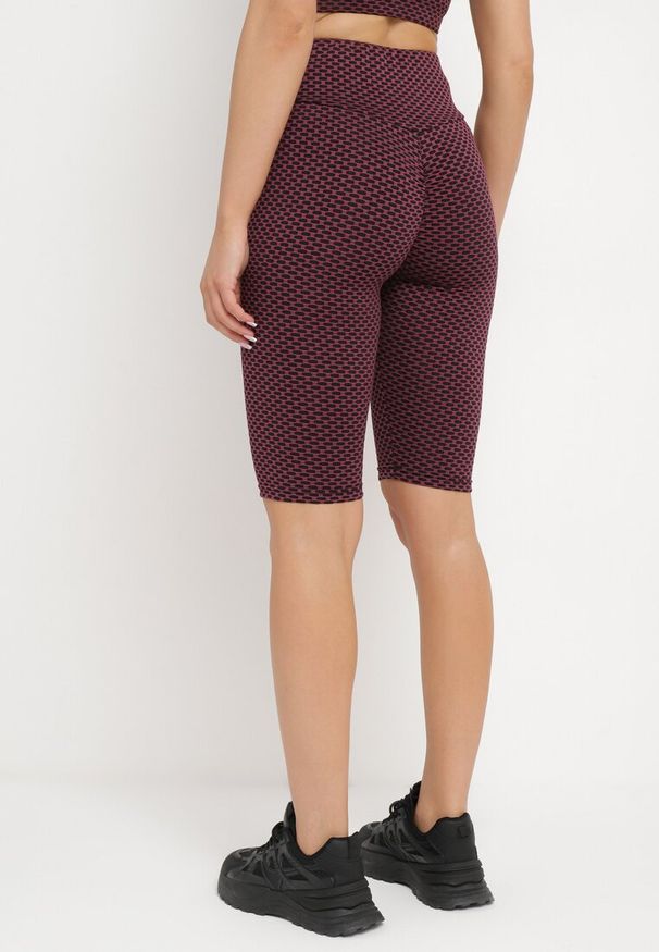Born2be - Ciemnoróżowe Szorty Kolarki z Efektem Push-Up Briala. Kolor: różowy. Styl: sportowy, elegancki