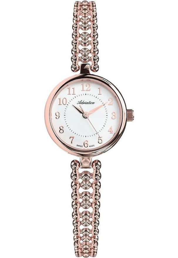 Zegarek Adriatica Zegarek damski Adriatica A3474.9123Q różowe złoto. Kolor: złoty, wielokolorowy, różowy