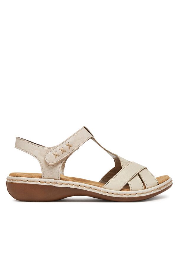 Sandały Rieker. Kolor: beżowy