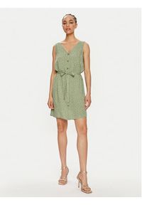 Vero Moda Sukienka letnia Bumpy 10286519 Zielony Regular Fit. Kolor: zielony. Materiał: wiskoza. Sezon: lato #6