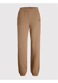 JJXX Spodnie dresowe Abbie 12223960 Brązowy Loose Fit. Kolor: brązowy. Materiał: bawełna #3