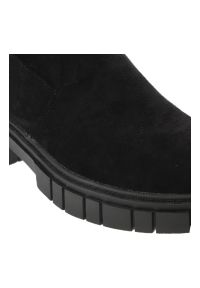 Czarne Kozaki S.Barski Modne Obuwie Damskie. Okazja: na co dzień. Wysokość cholewki: za kolano. Kolor: czarny. Materiał: materiał. Styl: casual, elegancki #3