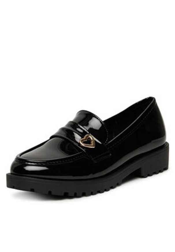 DeeZee Loafersy HXG2108-89 Czarny. Kolor: czarny. Materiał: syntetyk, materiał