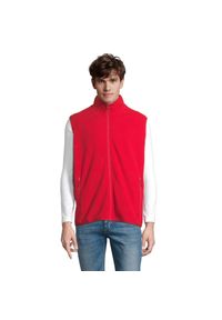 SOL'S - Ocieplacz Na Ciało Dla Dorosłych Unisex Factor Fleece Zapinany Na Zamek. Kolor: czerwony