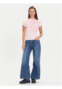 Tommy Jeans T-Shirt DW0DW21531 Różowy Slim Fit. Kolor: różowy. Materiał: bawełna #3