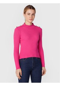Rinascimento Sweter CFM0010955003 Różowy Slim Fit. Kolor: różowy. Materiał: wiskoza #1