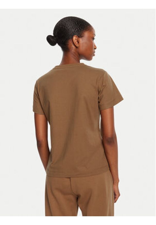 Pinko - PINKO T-Shirt Nambrone 103320 A2RN Brązowy Regular Fit. Kolor: brązowy. Materiał: bawełna
