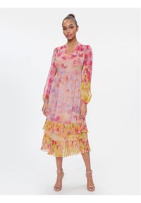 TwinSet - TWINSET Sukienka letnia 241TP2590 Różowy Regular Fit. Kolor: różowy. Materiał: syntetyk. Sezon: lato