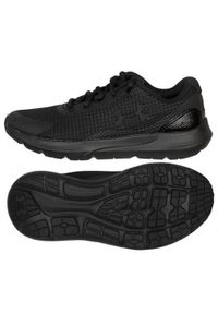 Buty do chodzenia dla dzieci Under Armour Bgs Surge 3 JR. Zapięcie: sznurówki. Kolor: czarny. Materiał: guma, materiał, syntetyk. Szerokość cholewki: normalna. Sport: turystyka piesza