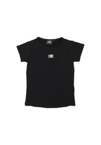 LEONE 1947 APPAREL - Energetyczna koszulka dla dziewczynki. Kolor: czarny. Sport: joga i pilates