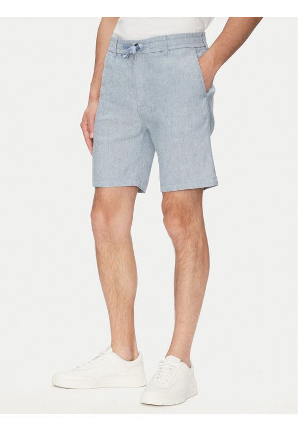 BOSS Szorty materiałowe 50536863 Niebieski Tapered Fit. Kolor: niebieski. Materiał: syntetyk