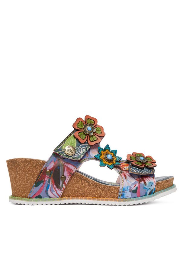 Klapki Laura Vita. Kolor: niebieski