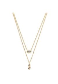 Luv AJ Zestaw 2 naszyjników Stellar Bezel Charm Necklace Set HOL22-N-SBCN-G Złoty. Materiał: metalowe. Kolor: złoty #10