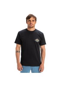 Quiksilver - Koszulka z krótkim rękawem dla Mężczyzn EVO FUTURE ISLANDS Czarny. Kolor: brązowy, zielony, wielokolorowy. Materiał: materiał, bawełna. Długość rękawa: krótki rękaw. Długość: krótkie