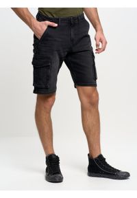 Big-Star - Szorty męskie jeansowe cargo czarne Morris 905. Kolor: czarny. Materiał: jeans. Sezon: lato #4