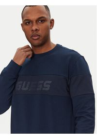 Guess Bluza Z5GQ09 K6ZS1 Granatowy Regular Fit. Kolor: niebieski. Materiał: bawełna