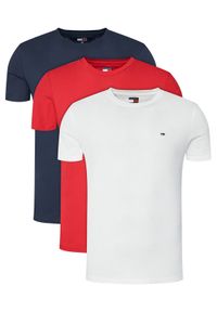 Tommy Jeans Komplet 3 t-shirtów DM0DM21579 Kolorowy Slim Fit. Materiał: bawełna. Wzór: kolorowy