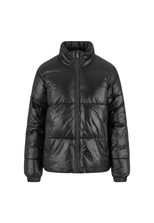 Kurtka puchowa krótka damska z recyklingu Urban Classics. Kolor: czarny. Materiał: puch. Długość: krótkie