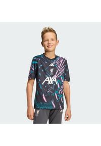 Adidas - Koszulka dla dzieci Liverpool FC 25/26 Pre Match. Kolor: różowy, czarny, wielokolorowy, zielony. Sport: piłka nożna #1