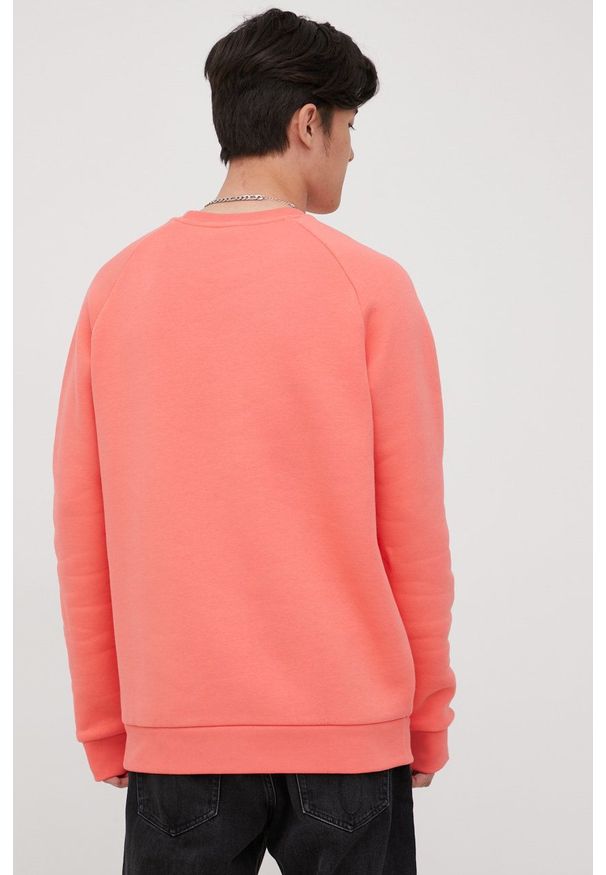 adidas Originals bluza Adicolor męska kolor pomarańczowy gładka. Kolor: pomarańczowy. Materiał: poliester, bawełna. Długość rękawa: raglanowy rękaw. Wzór: gładki