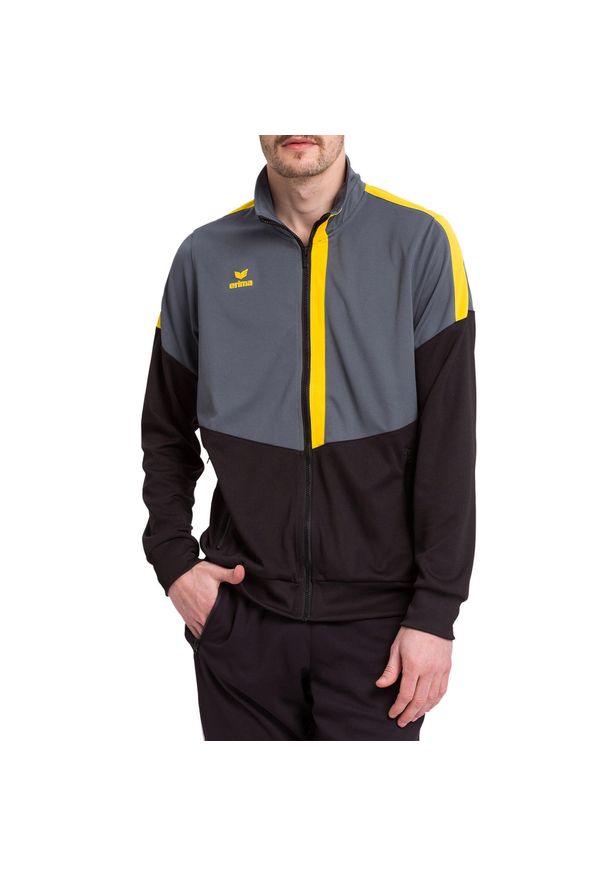 ERIMA - Kurtka Erima Worker Squad. Kolor: szary, wielokolorowy, czarny. Materiał: materiał. Sport: fitness, piłka ręczna