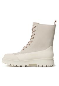 Calvin Klein Jeans Botki Chunky Combat Laceup Boot Rub YW0YW01066 Szary. Kolor: szary. Materiał: nubuk, skóra