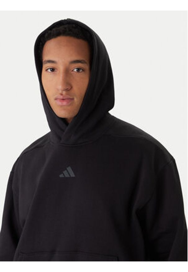 Adidas - adidas Bluza Power JZ6248 Czarny Oversize. Kolor: czarny. Materiał: bawełna