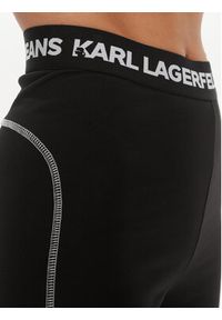 Karl Lagerfeld Jeans Legginsy 240J1006 Czarny Skinny Fit. Kolor: czarny. Materiał: syntetyk, wiskoza