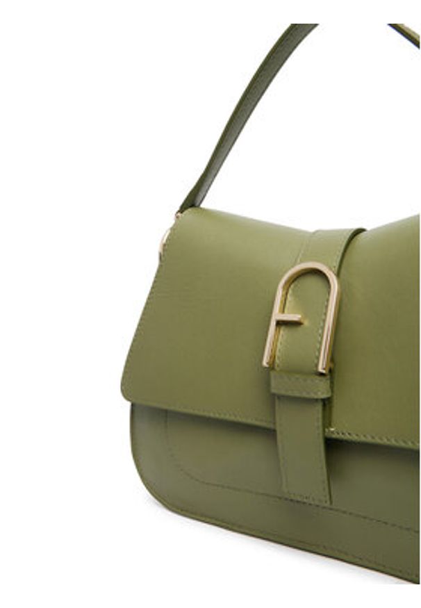 Furla Torebka Flow M WB00996 BX2045 BG 4555S Zielony. Kolor: zielony. Materiał: skórzane