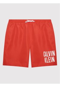 Calvin Klein Swimwear Szorty kąpielowe Intense Power KV0KV00006 Czerwony Regular Fit. Kolor: czerwony. Materiał: syntetyk #1