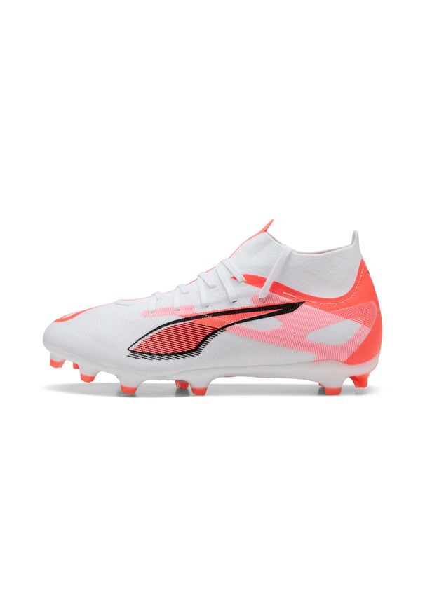 Buty piłkarskie Puma Ultra 5 Match+ FG/AG. Kolor: biały, wielokolorowy, czarny, różowy. Materiał: materiał, syntetyk. Sport: piłka nożna