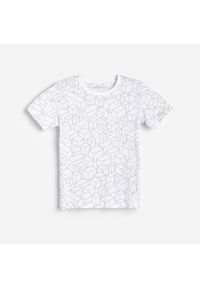 Reserved - Bawełniany t-shirt ze wzorem - Biały. Kolor: biały. Materiał: bawełna #1