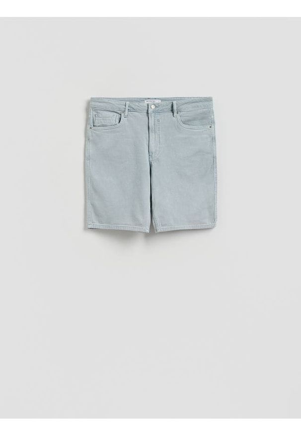Reserved - Jeansowe szorty straight - niebieski. Kolor: niebieski. Materiał: jeans