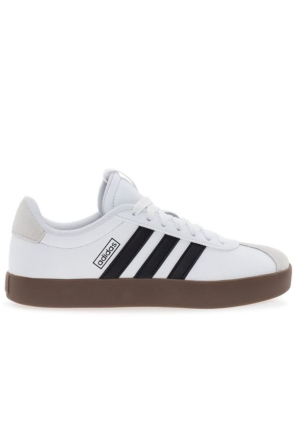 Adidas - Buty adidas VL Court 3.0 ID8797 - białe. Kolor: biały. Materiał: guma, skóra, syntetyk. Szerokość cholewki: normalna. Wzór: aplikacja