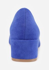 Born2be - Niebieskie Klasyczne Czółenka na Obcasie Vices ze Skórzaną Wkładką Savira. Okazja: na spotkanie biznesowe. Kolor: niebieski. Materiał: skóra. Obcas: na obcasie. Styl: klasyczny. Wysokość obcasa: niski #5