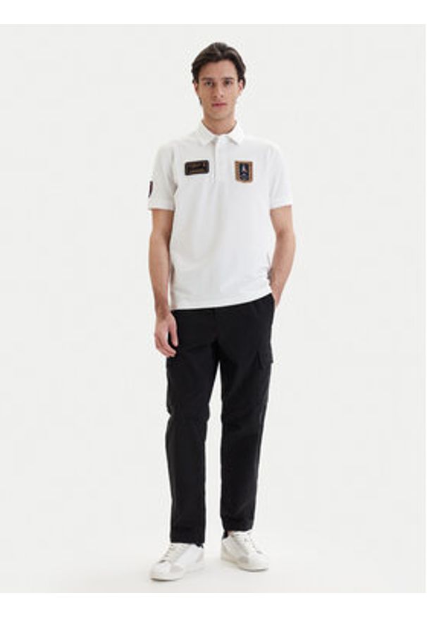 Aeronautica Militare Polo 261PO1927UP00191 Biały Regular Fit. Typ kołnierza: polo. Kolor: biały. Materiał: bawełna