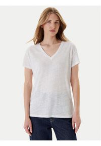 United Colors of Benetton - United Colors Of Benetton T-Shirt 37UJD401Q Biały Regular Fit. Kolor: biały. Materiał: len #1