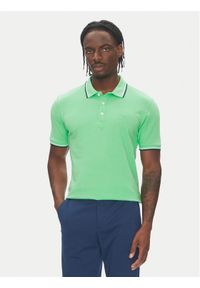 Lindbergh Polo 30-404010 Zielony Relaxed Fit. Typ kołnierza: polo. Kolor: zielony. Materiał: bawełna
