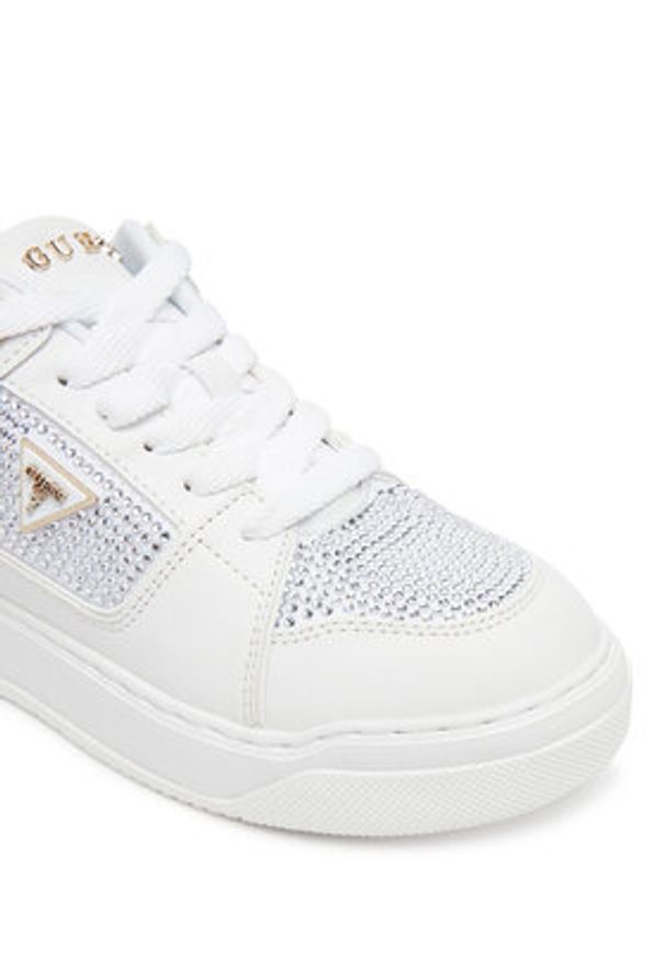 Guess Sneakersy FLTDL2 LEA12 Biały. Kolor: biały. Materiał: skóra