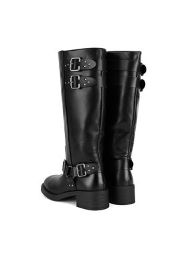 Jenny Fairy Kozaki HY96158-9 Czarny. Kolor: czarny. Materiał: materiał